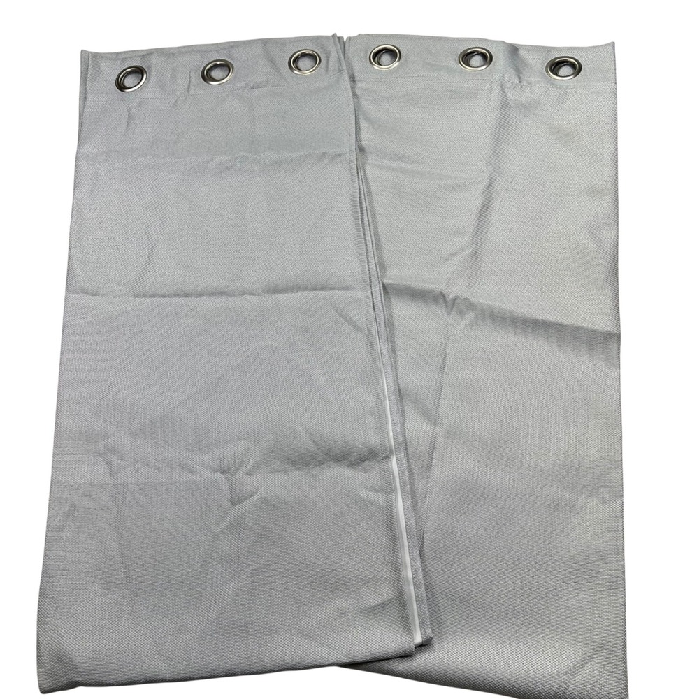 Kelvin Light Gray Grommet Window Curtain Panels 37x85" each Pair of 2 Neutral